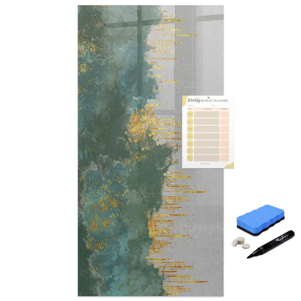 Tableau blanc magnétique effaçable à sec avec motif graphique décoratif