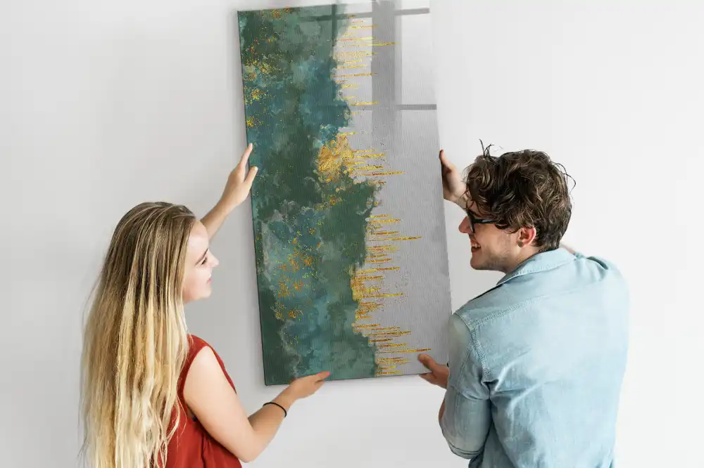 Tableau blanc magnétique effaçable à sec avec motif graphique décoratif