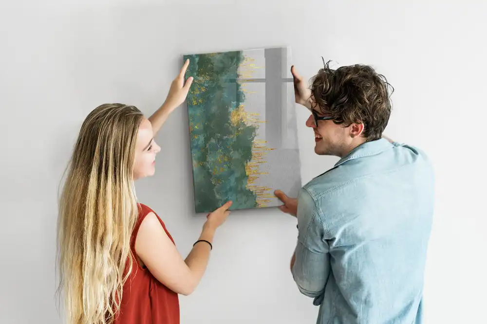 Tableau blanc magnétique effaçable à sec avec motif graphique décoratif
