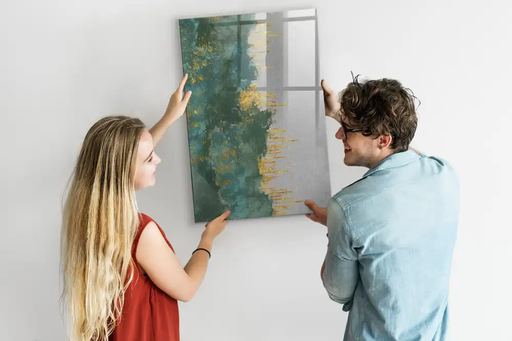 Tableau blanc magnétique effaçable à sec avec motif graphique décoratif