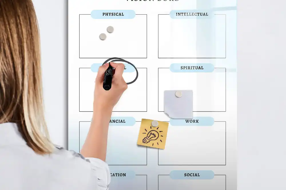 Tableau magnétique pour vision board