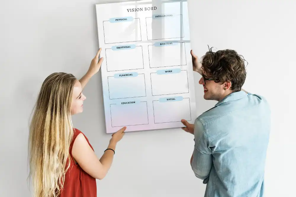 Tableau magnétique pour vision board