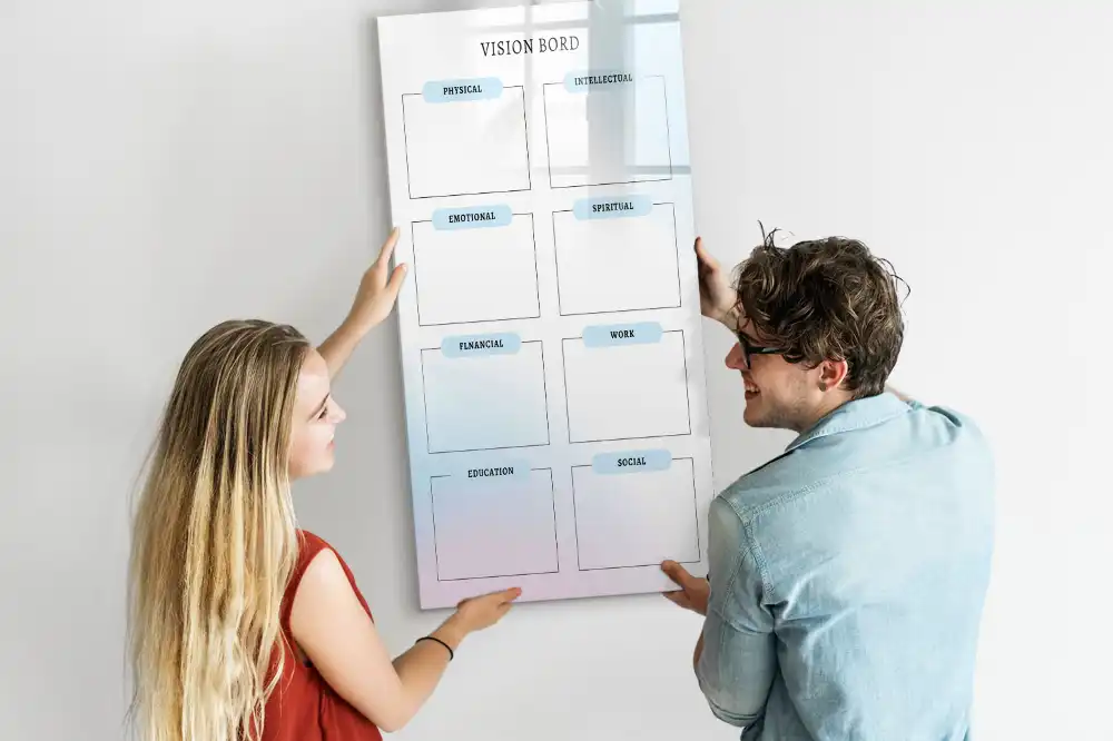 Tableau magnétique pour vision board