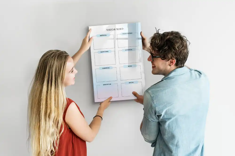 Tableau magnétique pour vision board