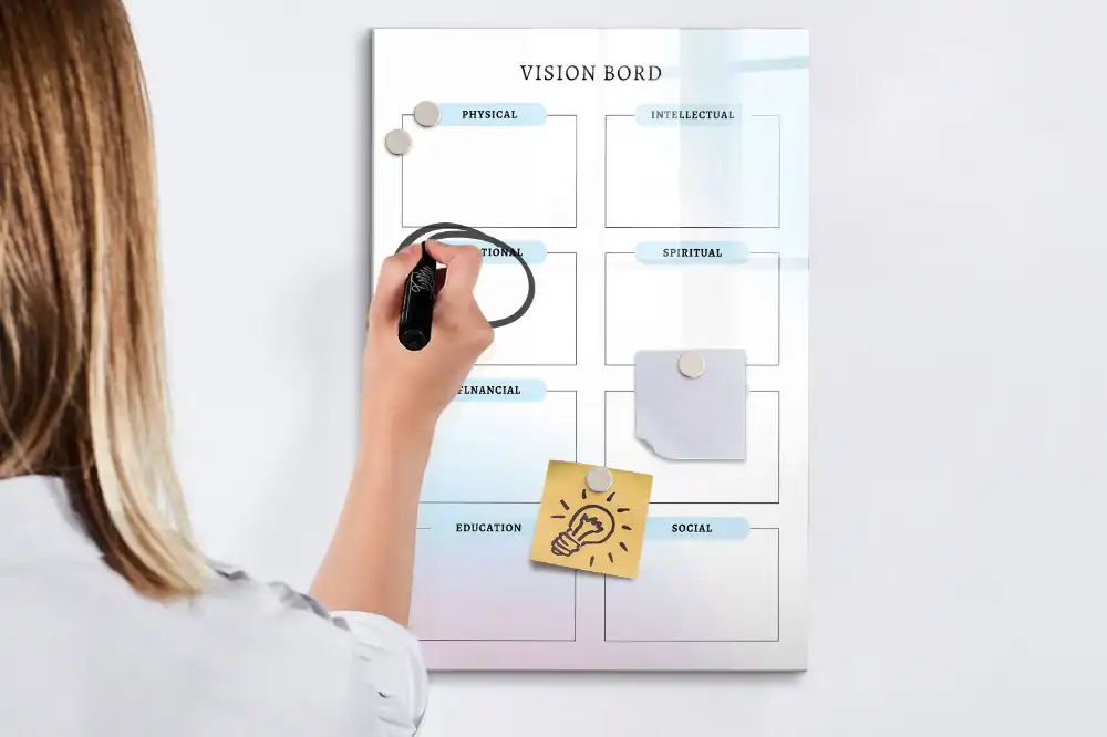Tableau magnétique pour vision board