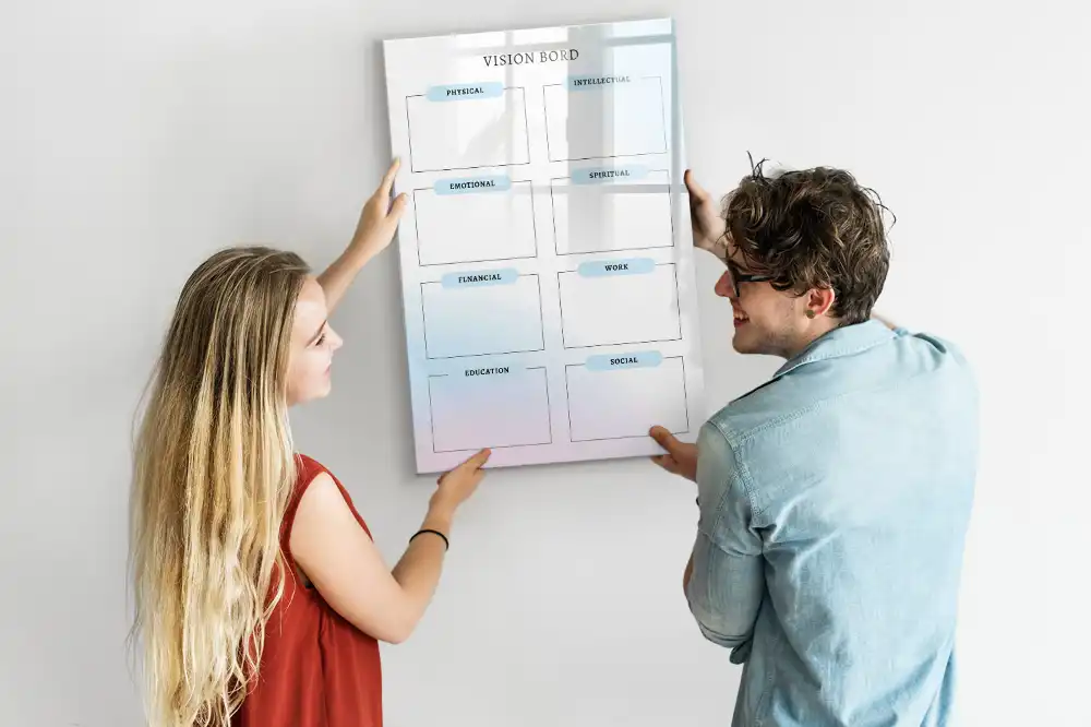 Tableau magnétique pour vision board