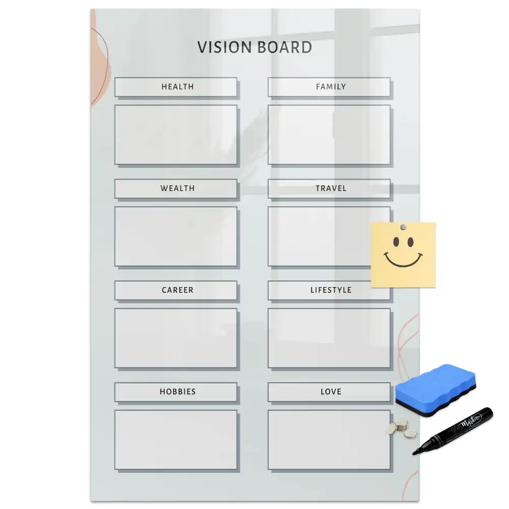 Tableau magnétique effaçable à sec style de vie sain