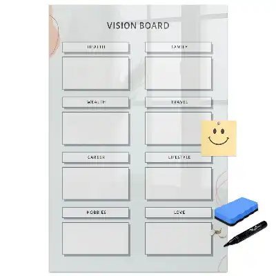 Tableau magnétique effaçable à sec style de vie sain