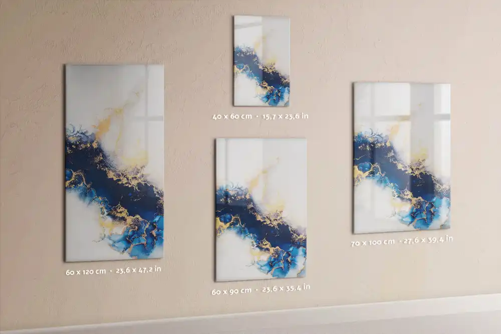 Tableau magnétique avec feutre et motif abstrait en marbre