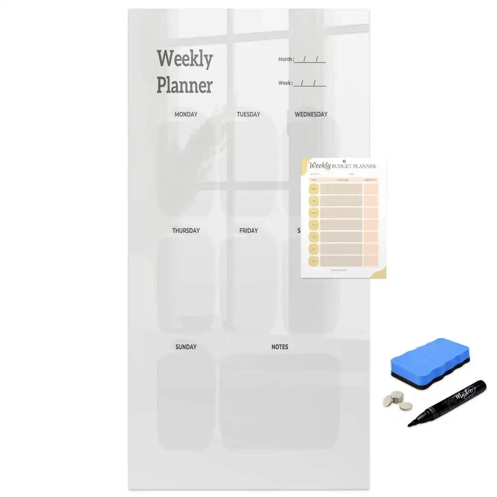 Tableau magnétique pour dessin et planning hebdomadaire