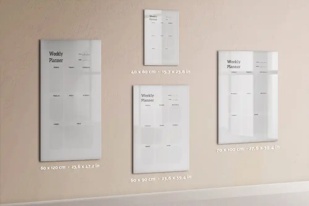 Tableau magnétique pour dessin et planning hebdomadaire
