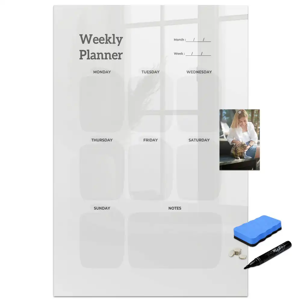Tableau magnétique pour dessin et planning hebdomadaire