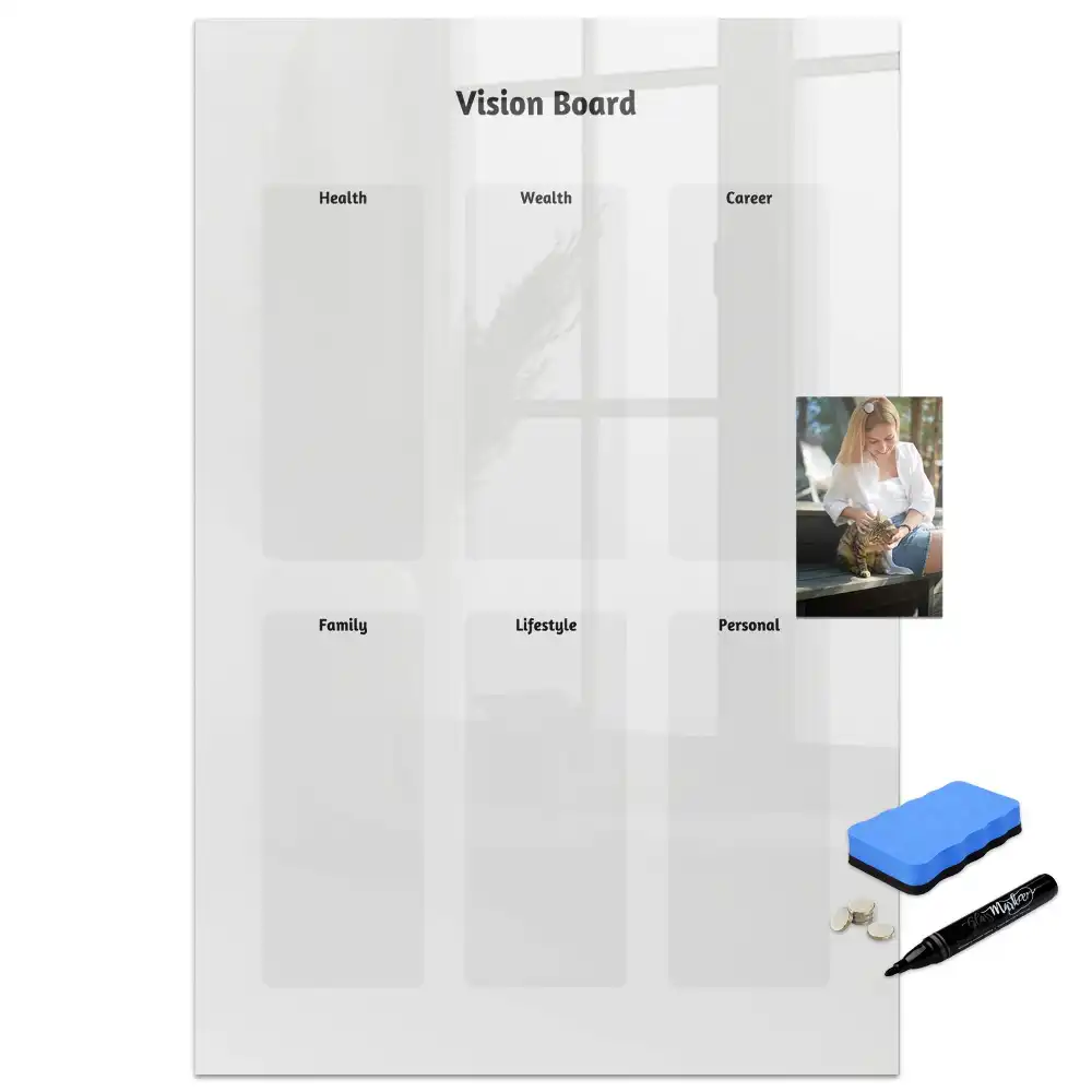 Tableau magnétique pour écriture et visualisation