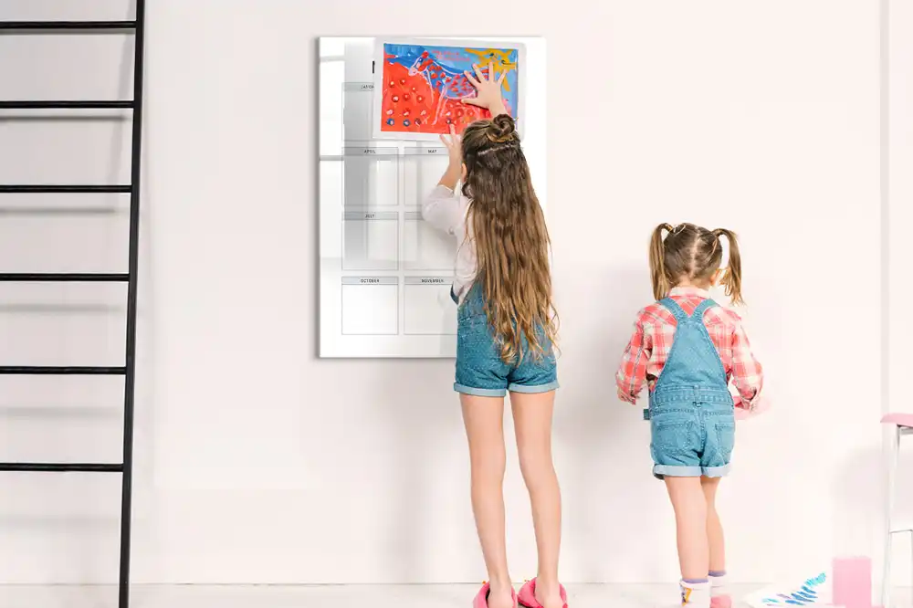 Tableau magnétique effaçable pour objectifs mensuels