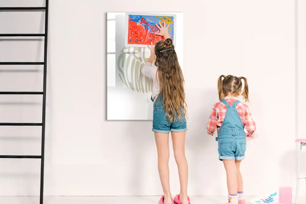 Tableau magnétique avec feutre et motif Bonjour été