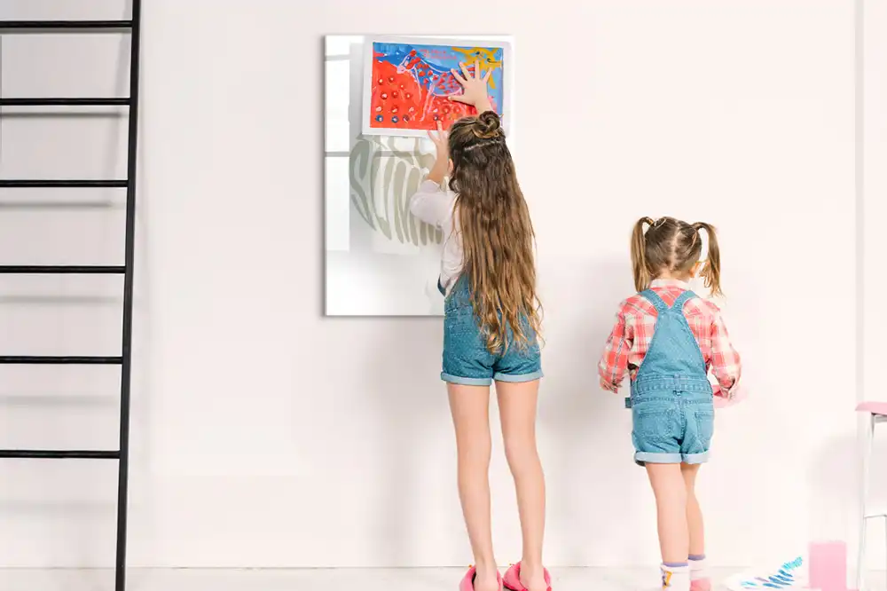 Tableau magnétique avec feutre et motif Bonjour été