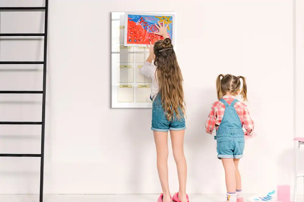Tableau magnétique effaçable à sec pour planning annuel