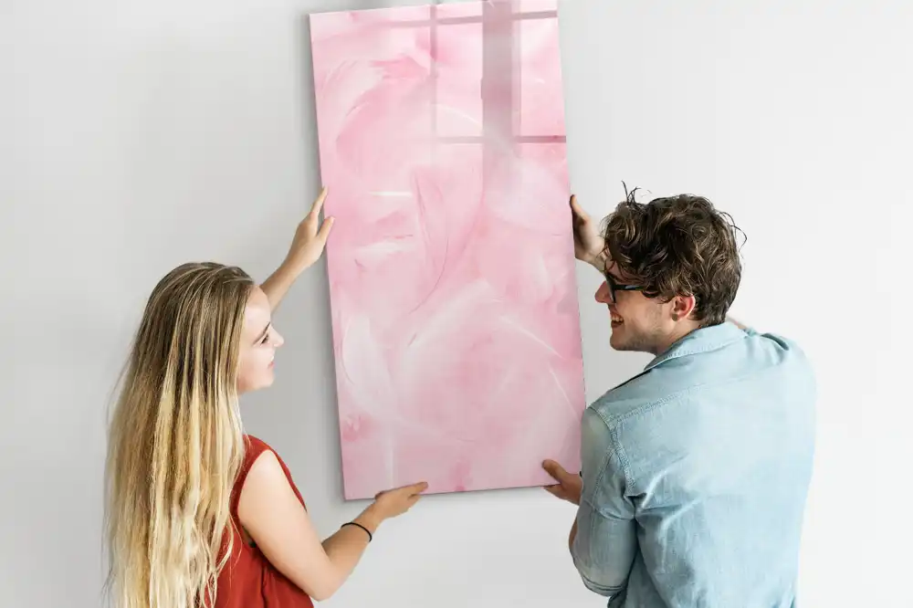Tableau magnétique effaçable à motifs de plumes duveteuses