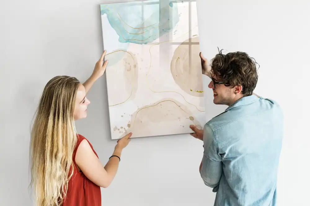 Tableau blanc magnétique effaçable à sec aux motifs de points pastel