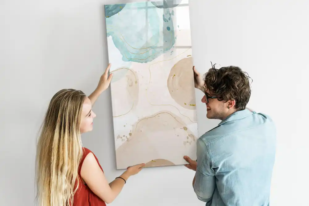 Tableau blanc magnétique effaçable à sec aux motifs de points pastel