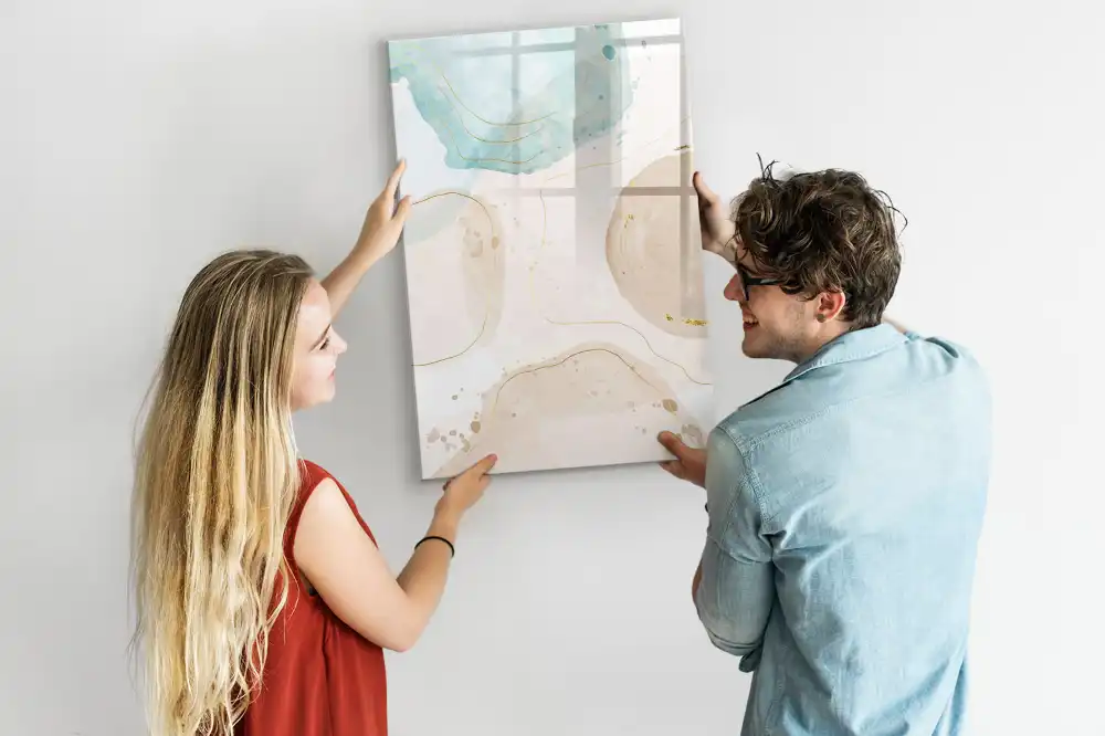 Tableau blanc magnétique effaçable à sec aux motifs de points pastel