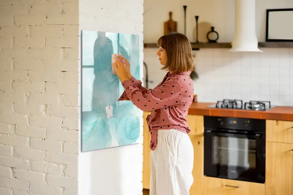 Tableau magnétique avec feutre effet marbre