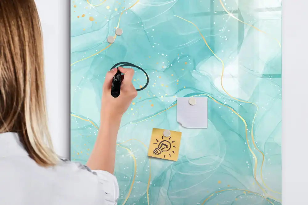 Tableau magnétique avec feutre effet marbre