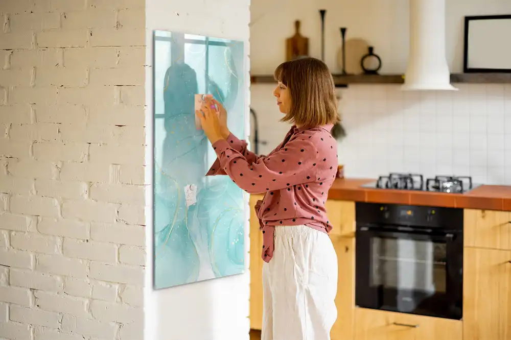 Tableau magnétique avec feutre effet marbre