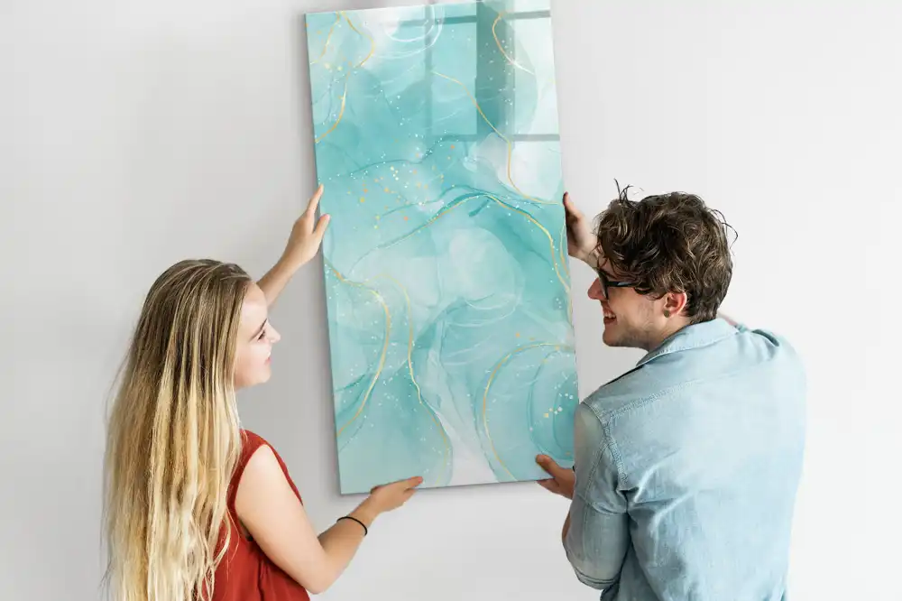 Tableau magnétique avec feutre effet marbre
