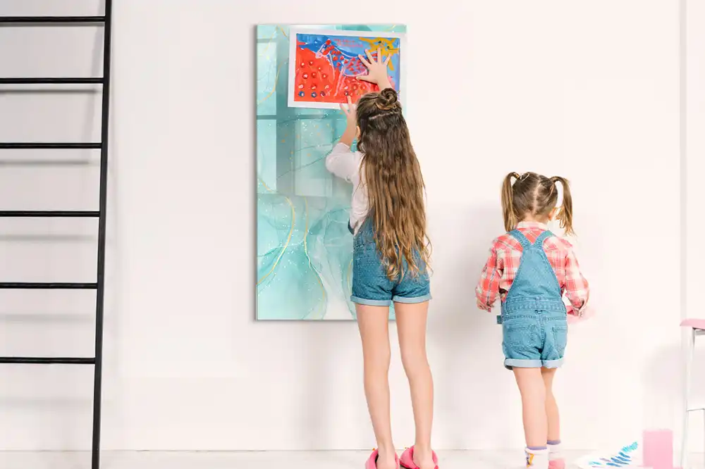Tableau magnétique avec feutre effet marbre