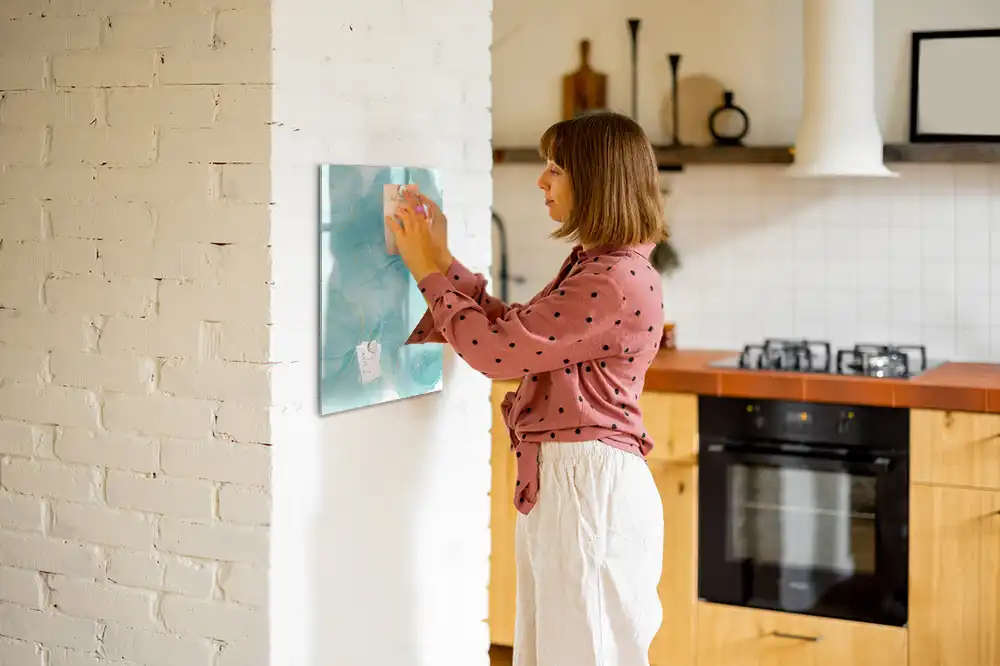 Tableau magnétique avec feutre effet marbre