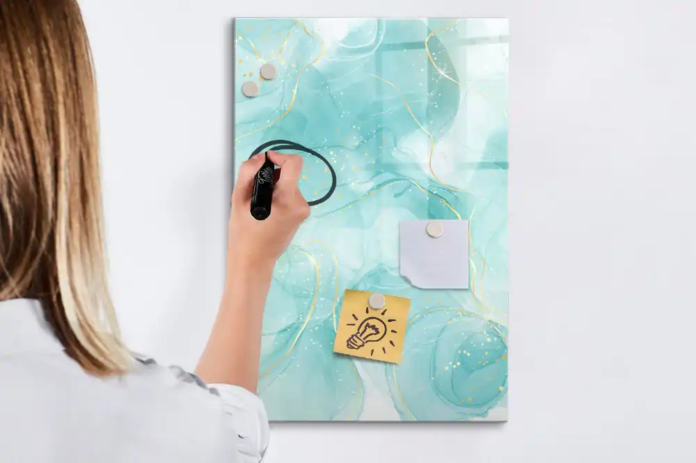 Tableau magnétique avec feutre effet marbre