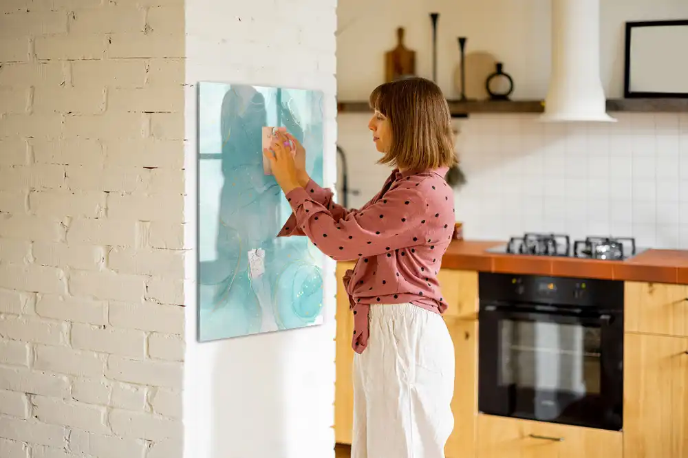 Tableau magnétique avec feutre effet marbre