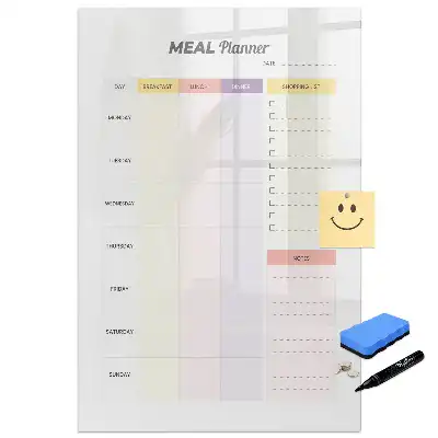 Tableau magnétique effaçable pour planificateur nutritionnel