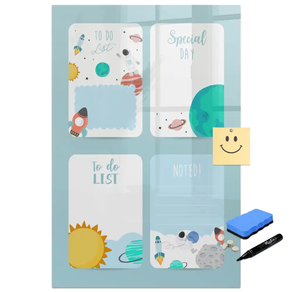 Tableau magnétique pour écriture motif calendrier cosmique
