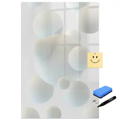Tableau magnétique effaçable à motif abstrait avec des balles
