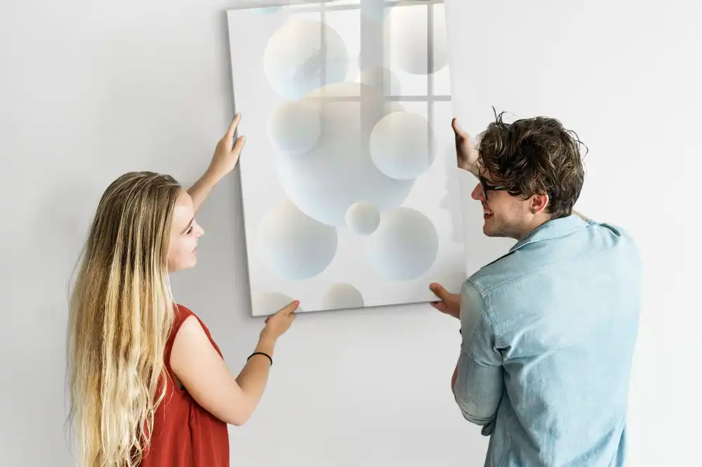 Tableau magnétique effaçable à motif abstrait avec des balles