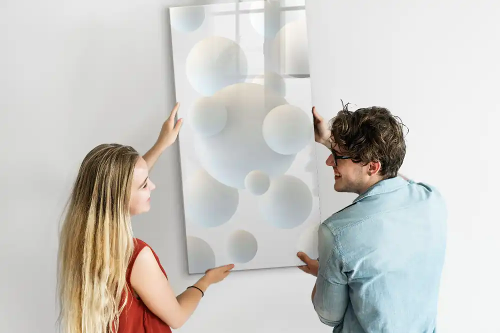 Tableau magnétique effaçable à motif abstrait avec des balles