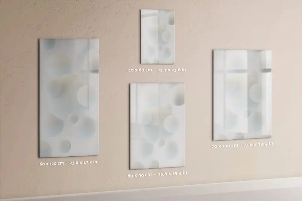 Tableau magnétique effaçable à motif abstrait avec des balles