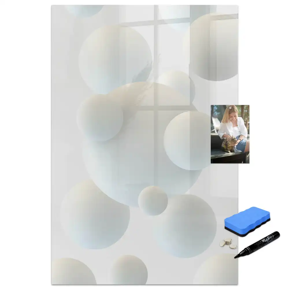 Tableau magnétique effaçable à motif abstrait avec des balles