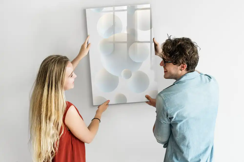 Tableau magnétique effaçable à motif abstrait avec des balles