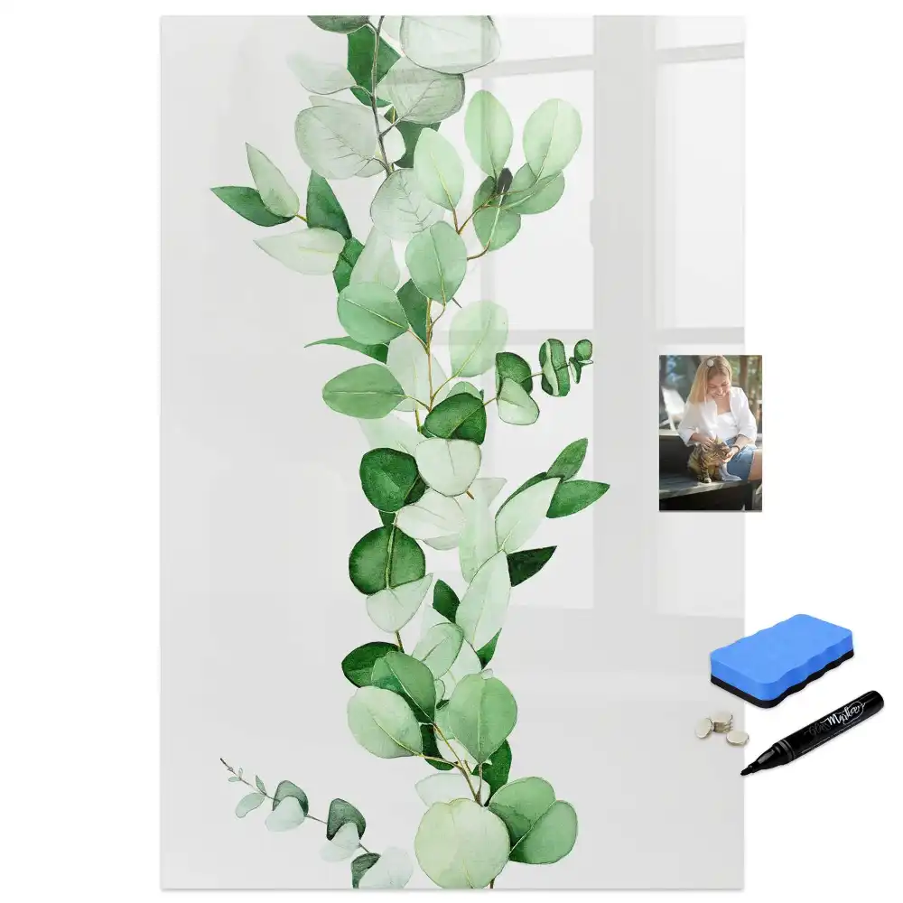 Tableau magnétique pour dessin modèle Pousse Verte avec feuilles