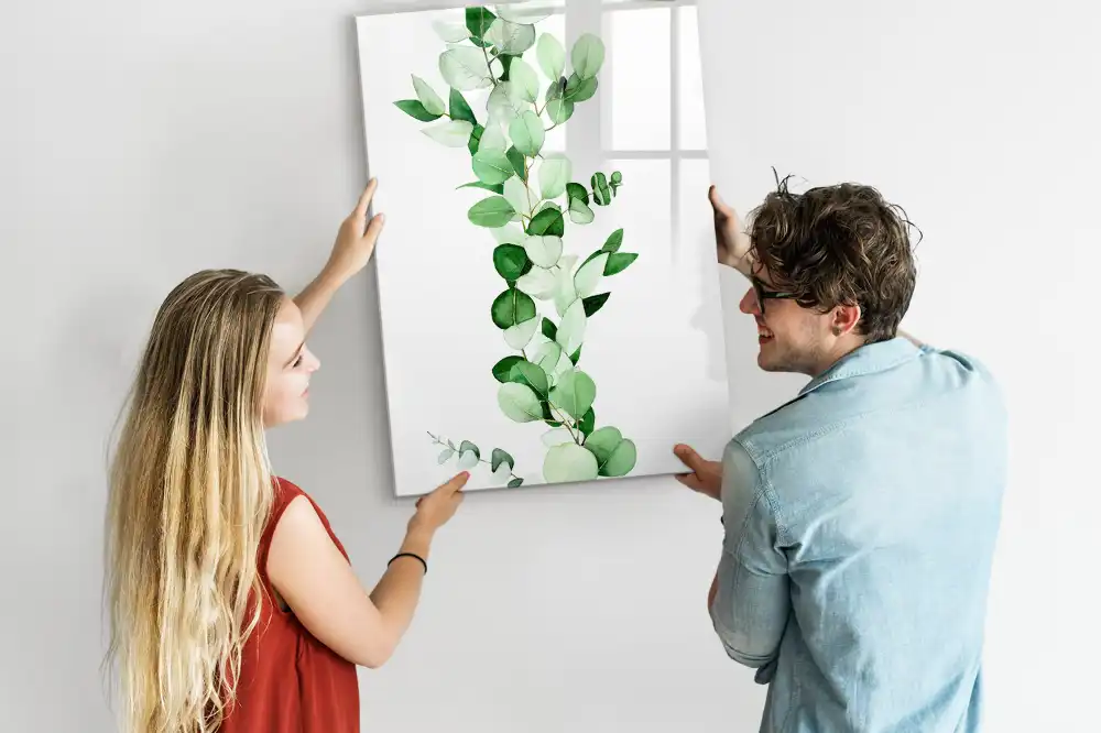 Tableau magnétique pour dessin modèle Pousse Verte avec feuilles