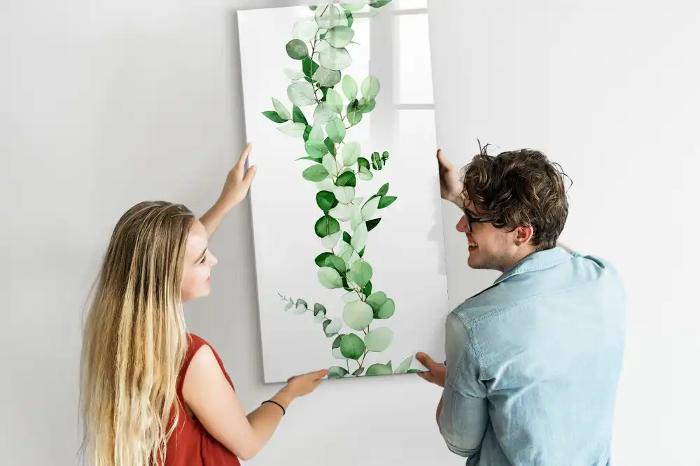 Tableau magnétique pour dessin modèle Pousse Verte avec feuilles