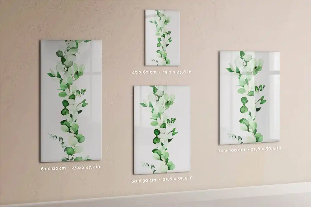 Tableau magnétique pour dessin modèle Pousse Verte avec feuilles