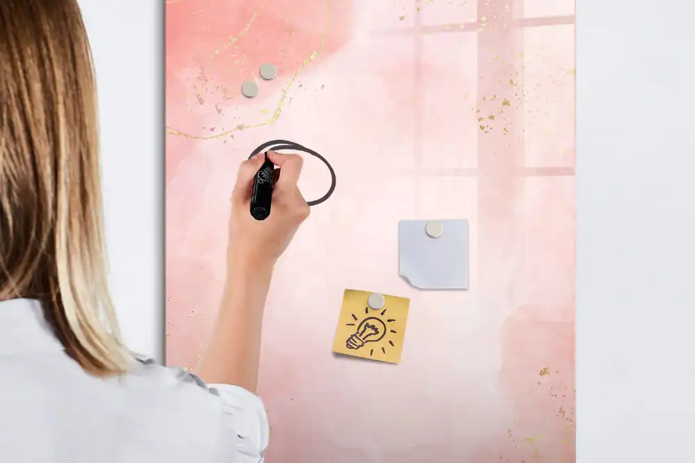Tableau magnétique pour écriture granit rose