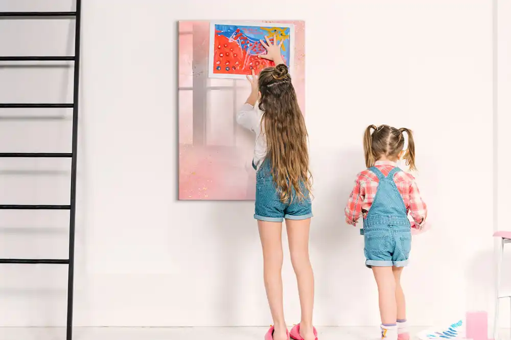 Tableau magnétique pour écriture granit rose
