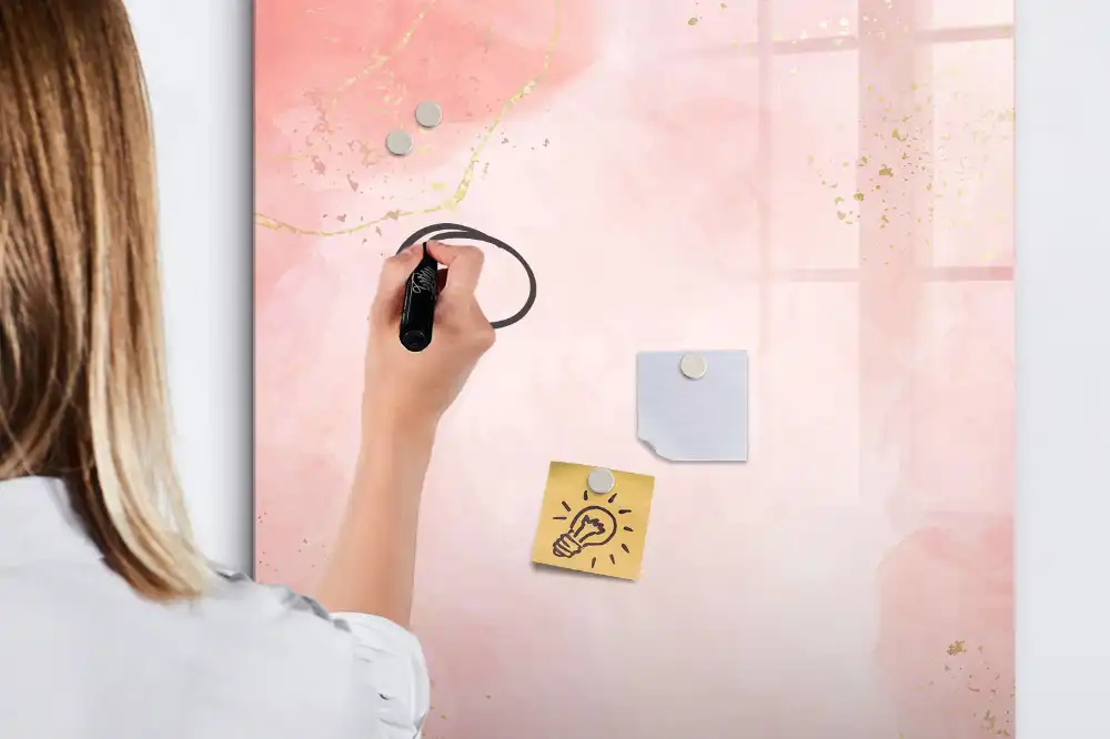 Tableau magnétique pour écriture granit rose