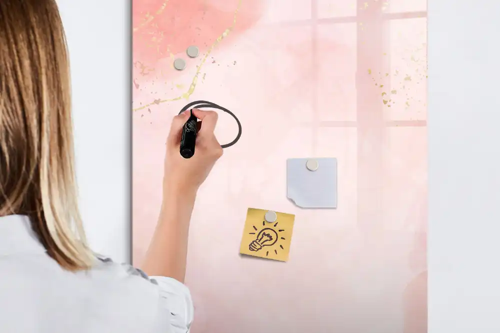 Tableau magnétique pour écriture granit rose