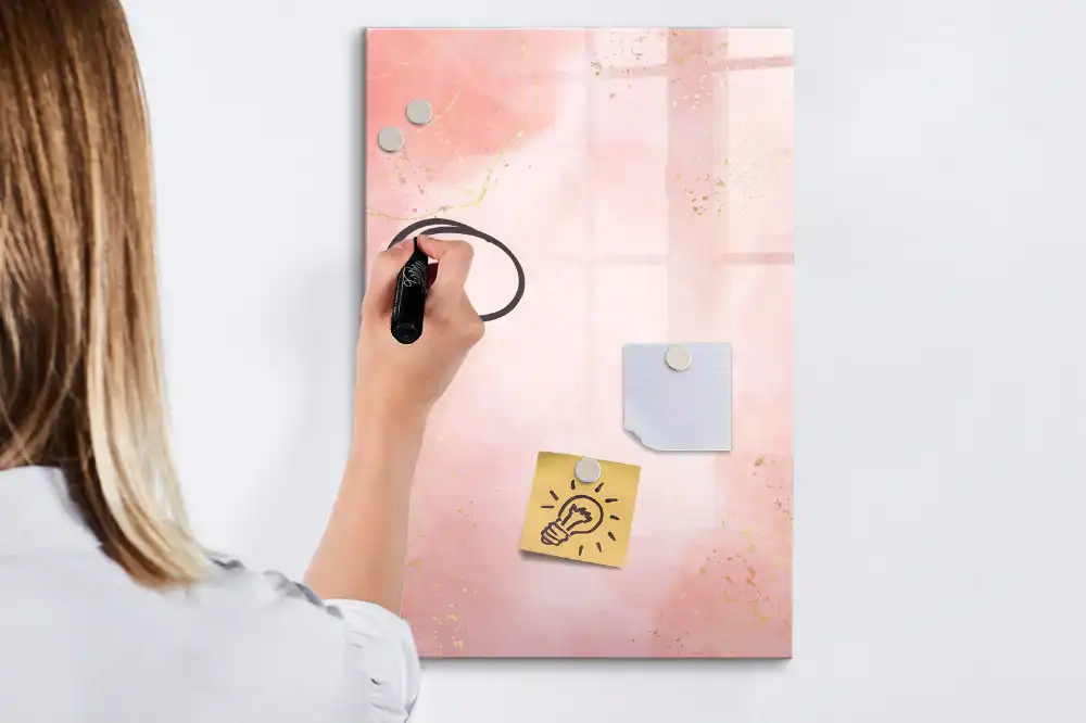 Tableau magnétique pour écriture granit rose